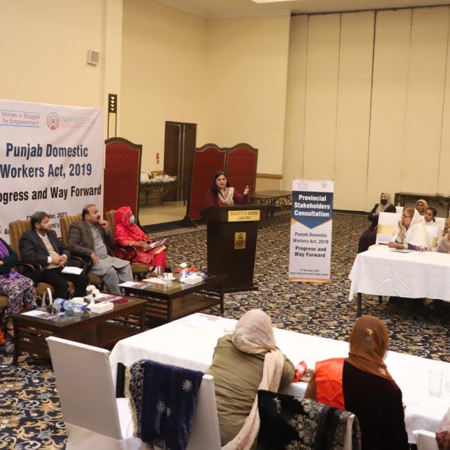 ‘Punjab Domestic Workers Act 2019 – Progress and Way Forward’ a Stakeholders Consultation