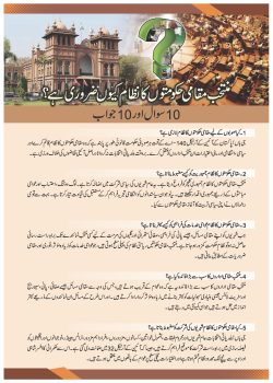 Elected Local Govt System (Urdu)